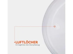 ProHome Mikrowellenabdeckhaube Transparent 26 x 7 cm 2er Set