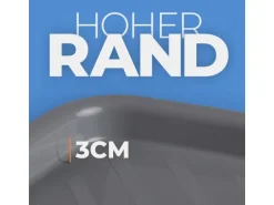 ProHome Serviertablett Anthrazit 53 x 37 x 3 cm