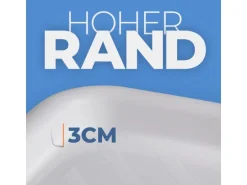 ProHome Serviertablett Weiß 45 x 33 x 3 cm