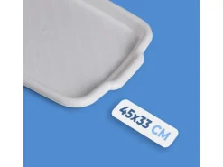 ProHome Serviertablett Weiß 45 x 33 x 3 cm