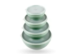 ProHome Vorratsdosen 4er Set Rund Grün