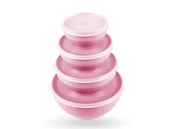 ProHome Vorratsdosen 4er Set Rund Rosa