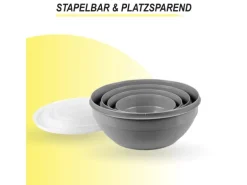 ProHome Vorratsdosen 4er Set Rund Grau