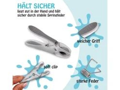 ProHome Wäscheklammern Anthrazit Grün 100er Pack