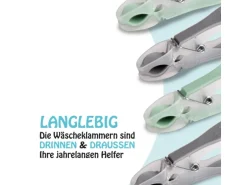 ProHome Wäscheklammern Anthrazit Grün 100er Pack