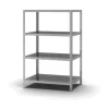 PROREGAL Edelstahlregal Schraubsystem HxBxT 150 x 100 x 60 cm 4 Ebenen Fachlast 200 kg Edelstahl Fachbodenregal