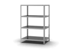 PROREGAL Edelstahlregal Schraubsystem HxBxT 150 x 100 x 60 cm 4 Ebenen Fachlast 200 kg Edelstahl Fachbodenregal