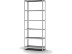 PROREGAL Edelstahlregal Schraubsystem HxBxT 250 x 100 x 40 cm 6 Ebenen Fachlast 200 kg Edelstahl Fachbodenregal