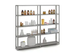 PROREGAL Edelstahlregal Schraubsystem HxBxT 250 x 100 x 40 cm 6 Ebenen Fachlast 200 kg Edelstahl Fachbodenregal