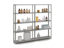 PROREGAL Edelstahlregal Schraubsystem HxBxT 250 x 100 x 80 cm 6 Ebenen Fachlast 200 kg Edelstahl Fachbodenregal