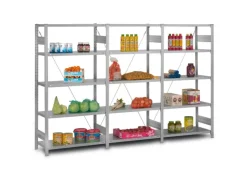 PROREGAL Edelstahlregal Stecksystem T-Profil HxBxT 250 x 100 x 30 cm 6 Ebenen Fachlast 200 kg Edelstahl Fachbodenregal