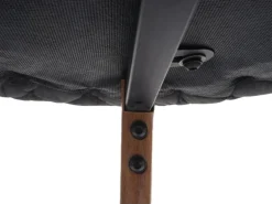 PROREGAL 2er-Set Barhocker Sitzhöhe 74cm Metall Holzoptik Stoff/Textil Anthrazit-Grau Barstuhl Tresenhocker Küchenhocker Mit Lehne