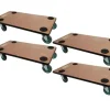 PROREGAL MegaDeal 4x Transportroller 4 Rollen HxBxT 11,5x30x60 cm Traglast 200kg Sperrholzplatte