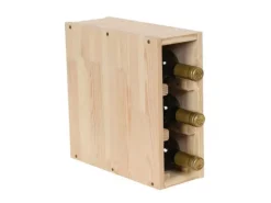 PROREGAL Modulares Weinregal Vincellar Mod HxBxT 30 x 12 x 30 cm Schmal Modul Für 3 Flaschen Massives Kiefernholz Natur