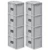 PROREGAL Spar Set 8x Eurobox Nextgen Portable HxBxT 335 x 30 x 40 cm 30 Liter Eurobehälter Transportbox Transportbehälter Stapelbehälter