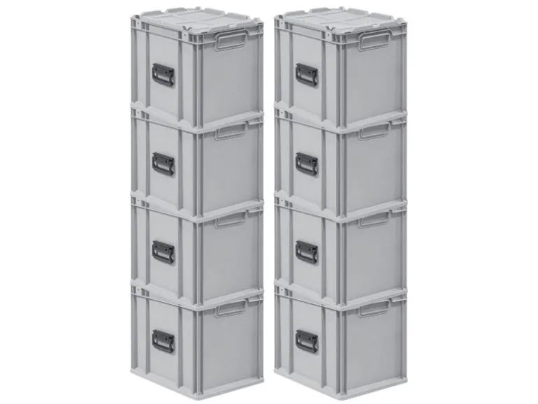 PROREGAL Spar Set 8x Eurobox Nextgen Portable HxBxT 335 x 30 x 40 cm 30 Liter Eurobehälter Transportbox Transportbehälter Stapelbehälter