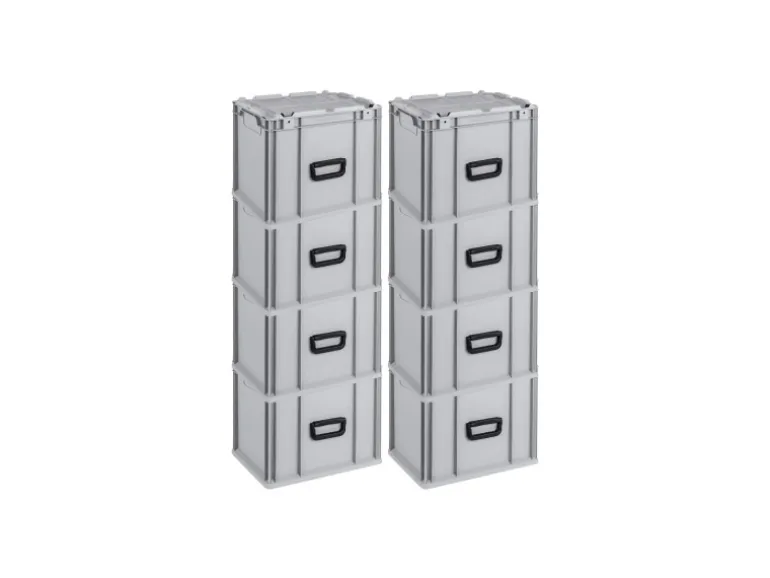 PROREGAL Spar Set 8x Eurobox Nextgen Portable HxBxT 335 x 30 x 40 cm 30 Liter Eurobehälter Transportbox Transportbehälter Stapelbehälter