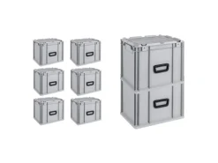 PROREGAL Spar Set 8x Eurobox Nextgen Portable HxBxT 335 x 30 x 40 cm 30 Liter Eurobehälter Transportbox Transportbehälter Stapelbehälter