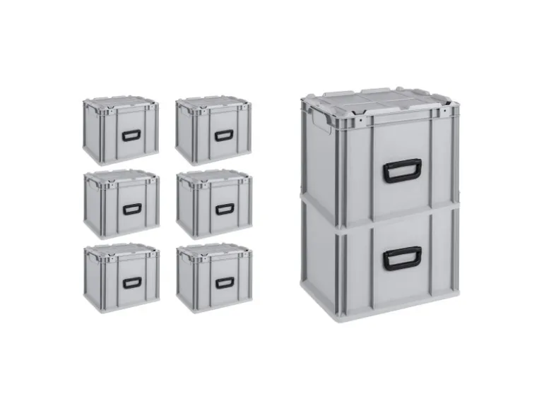 PROREGAL Spar Set 8x Eurobox Nextgen Portable HxBxT 335 x 30 x 40 cm 30 Liter Eurobehälter Transportbox Transportbehälter Stapelbehälter