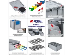 PROREGAL Spar Set 8x Eurobox Nextgen Portable HxBxT 335 x 30 x 40 cm 30 Liter Eurobehälter Transportbox Transportbehälter Stapelbehälter