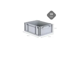 PROREGAL Spar Set 5x Eurobox Nextgen Economy Mit Auflagedeckel & 4x Schiebeschnappverschlüsse Schwarz Griffe Geschlossen HxBxT 17 x 30 x 40 cm