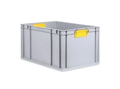 PROREGAL Spar Set 5x Eurobox Nextgen Color Mit Scharnierdeckel & Schiebeschnappverschlüsse HxBxT 32 x 40 x 60 cm Griffe Gelb Verstärkter Boden