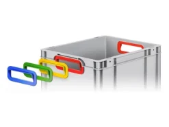 PROREGAL Spar Set 5x Eurobox Nextgen Color Mit Scharnierdeckel & Schiebeschnappverschlüsse HxBxT 32 x 40 x 60 cm Griffe Gelb Verstärkter Boden