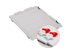 PROREGAL Spar Set 10x Eurobox Nextgen Color Mit Scharnierdeckel & Schiebeschnappverschlüssen HxBxT 22 x 30 x 40 cm Griffe Rot Offen Glatter Boden