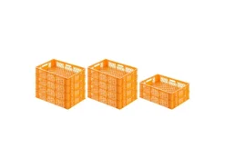 PROREGAL SparSet 10x Eurobehälter Bäcker- und Konditorenkasten HxBxT 13 x 40 x 60 24 Liter Gelb-Orange Brötchenkiste Stapelbare Bäckerkiste