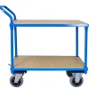 PROREGAL Tischwagen Pro mit 2 Etagen HxBxT 95 x 50 x 97 cm Traglast 400 kg Lichtblau