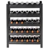 PROREGAL Weinregal Toskana HxBxT 75 x 60 x 30 cm 30 Flaschen Auf 5 Ebenen Schwarz Wein Metallregal Weinständer Flaschenständer