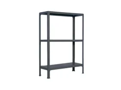 PROREGAL Wohnregal Living Koala Metal mit 3 Fachböden HxBxT 90 x 80 x 30 cm Fachlast 150 kg Anthrazit/Anthrazit