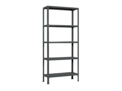 PROREGAL Wohnregal Living Koala Metal mit 5 Fachböden HxBxT 180 x 100 x 30 cm Fachlast 150 kg Anthrazit/Anthrazit