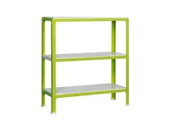 PROREGAL Wohnregal Living Koala Metal mit 3 Fachböden HxBxT 90 x 80 x 40 cm Fachlast 150 kg Grün/Weiß