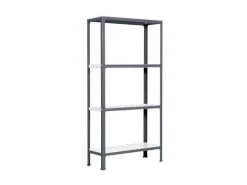 PROREGAL Wohnregal Living Koala Metal mit 4 Fachböden HxBxT 160 x 80 x 30 cm Fachlast 150 kg Anthrazit/Weiß