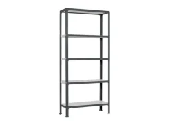 PROREGAL Wohnregal Living Koala Metal mit 5 Fachböden HxBxT 180 x 100 x 30 cm Fachlast 150 kg Anthrazit/Weiß