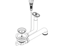 Pyramis Drehexcenter für 1 1/4-Becken Spülen 92 mm