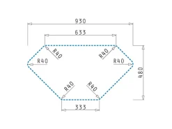 Pyramis Eckspüle Medusa Corner 1 1/2B 1D 93 cm x 50 cm Edelstahl