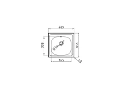 Pyramis Einbaubecken E 33 1B 46,5 cm x 43,5 cm Edelstahl