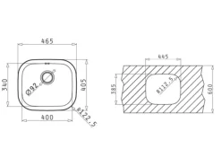 Pyramis Einbaubecken Kiba Square