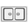 Pyramis Einbauspüle Alea 2B 86 cm x 50 cm Edelstahl
