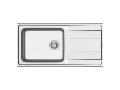 Pyramis Einbauspüle Alea Plus 1B 1D 100 cm x 50 cm Edelstahl