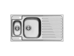 Pyramis Einbauspüle Amaltia Extra 1 1/2B 1D 100 cm x 50 cm Edelstahl