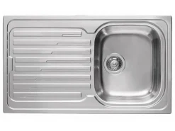 Pyramis Einbauspüle Amaltia 86 cm x 50 cm 1B 1D Edelstahl poliert
