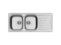 Pyramis Einbauspüle Amaltia 2B 1D 116 cm x 50 cm Edelstahl