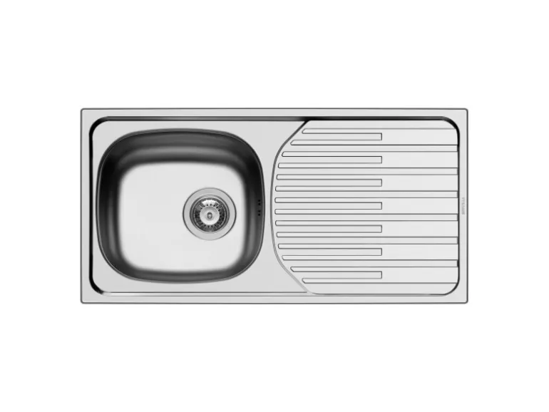 Pyramis Einbauspüle ET 33 Fork 1B 1D 86 cm x 43,5 cm Edelstahl