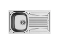 Pyramis Einbauspüle Sparta 1B 1D 86 cm x 50 cm Edelstahl