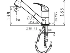 Pyramis Einhebelmischer Festivo Carbon