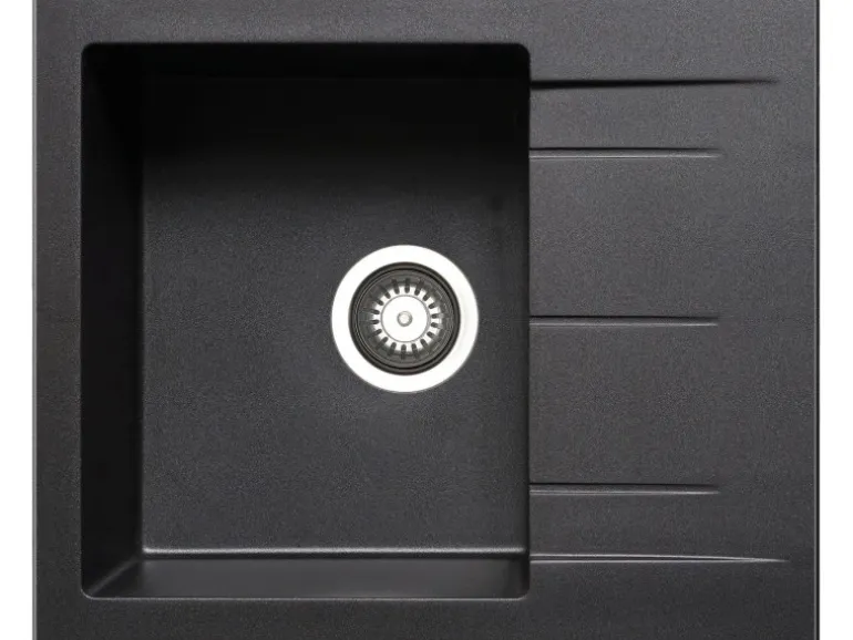 Pyramis Küchenspüle Alazia (59x50) 1B 1D Pyragranite Carbon