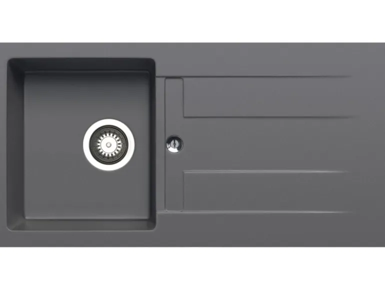 Pyramis Küchenspüle Athlos 86 cm x 43,5 cm 1B 1D Pyragranite Iron Grey